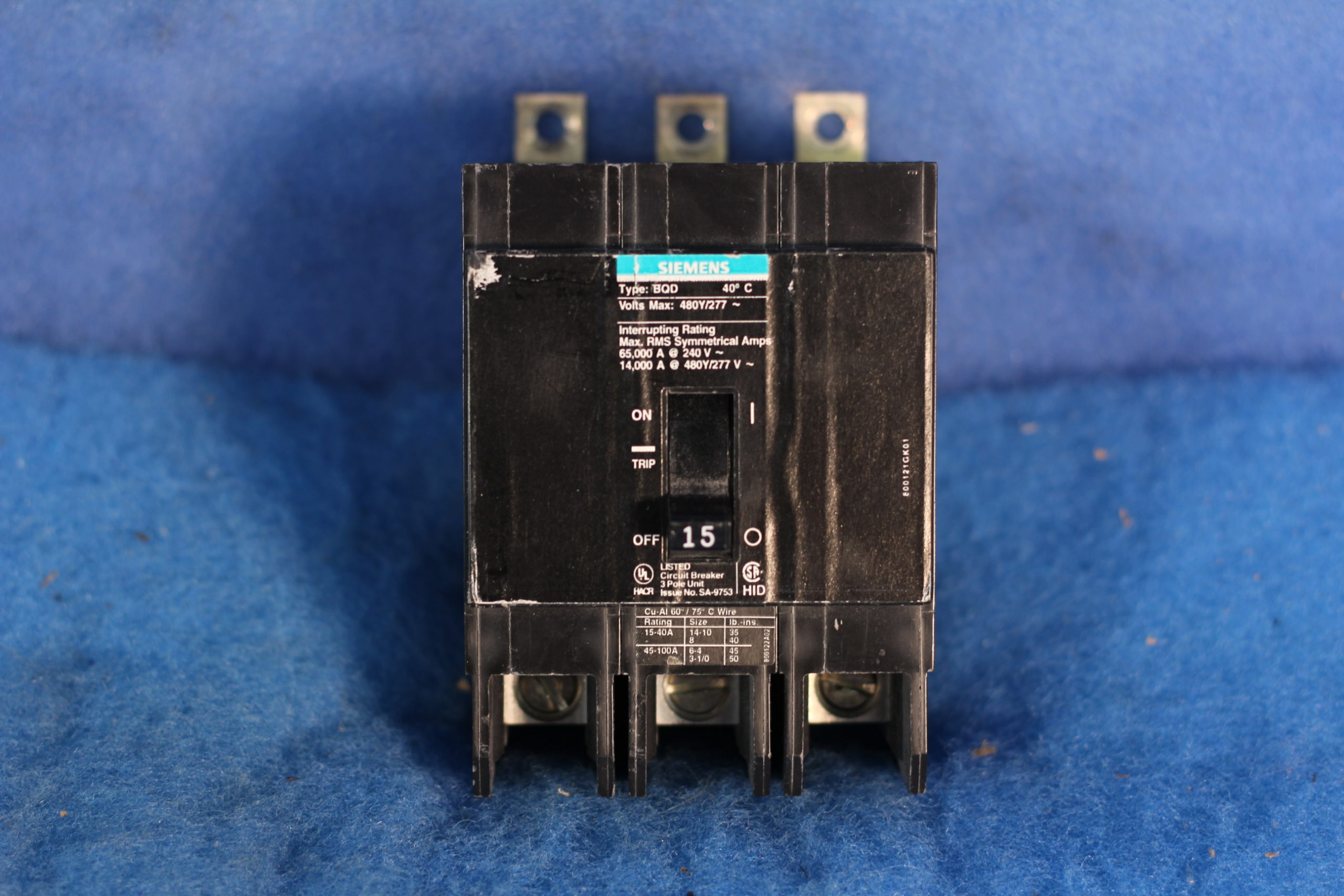 Black for sale online Siemens BQD315 Circuit Breaker 