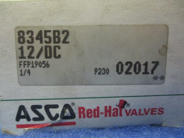 ASCO Red-Hat Valves 8345B2 12/DC 1 Year Warranty 