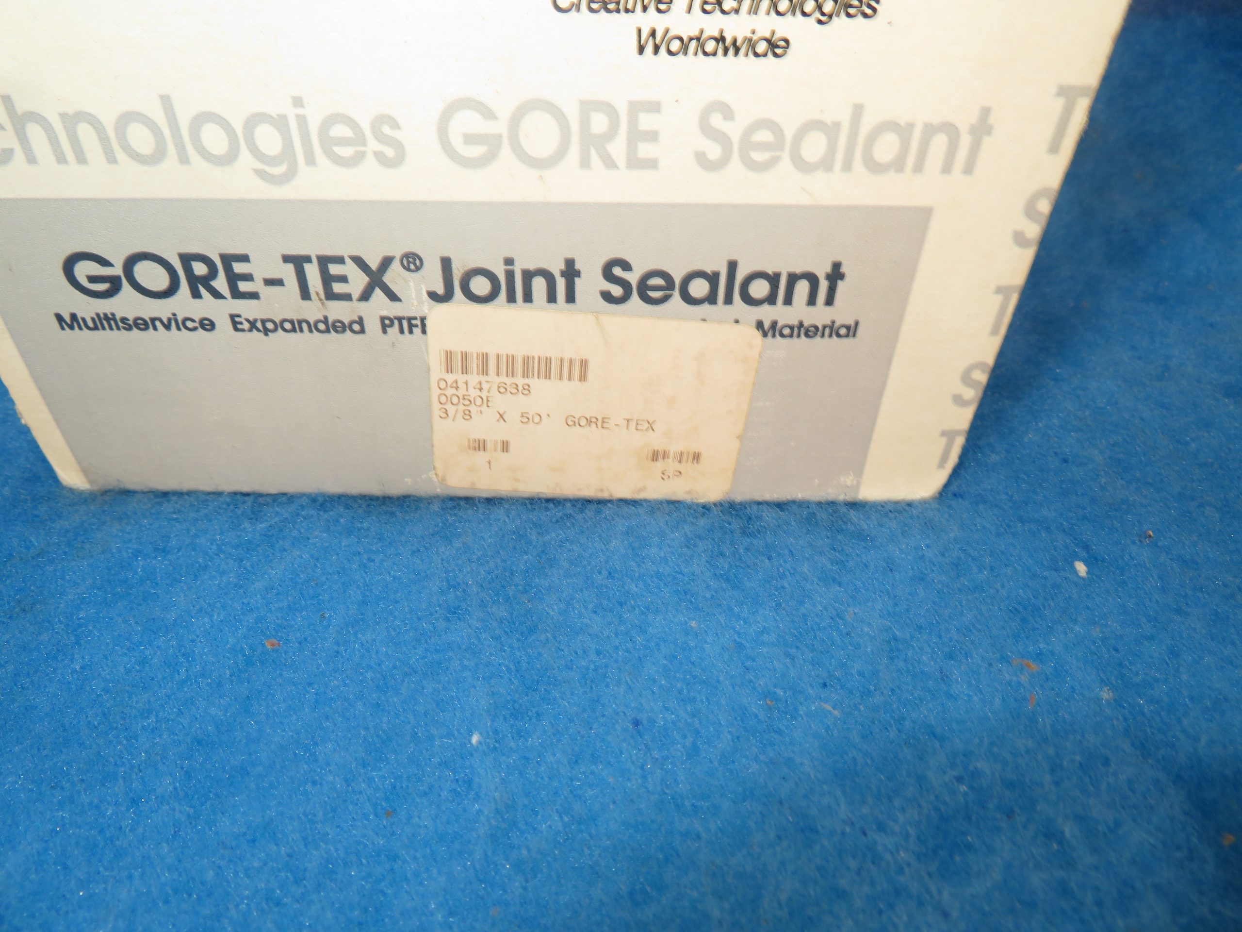 Details about   NIB Gore-Tex 0050E 3/8in X 50ft Joint Sealant