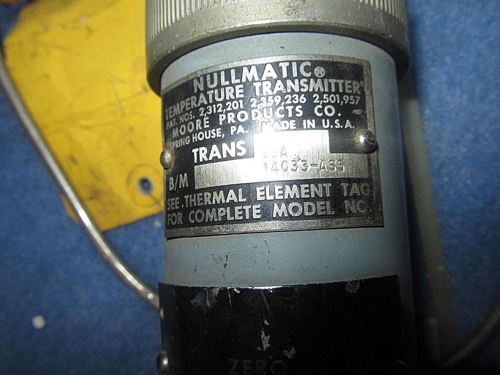 Details about   Nullmatic 33C Temperature Transmitter 14033-Cs4 