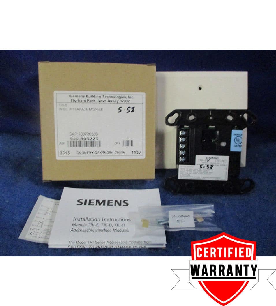 Siemens Tri-S Monitor Module Fire Safety Detection NEW IN BOX 500-896225 OEM 